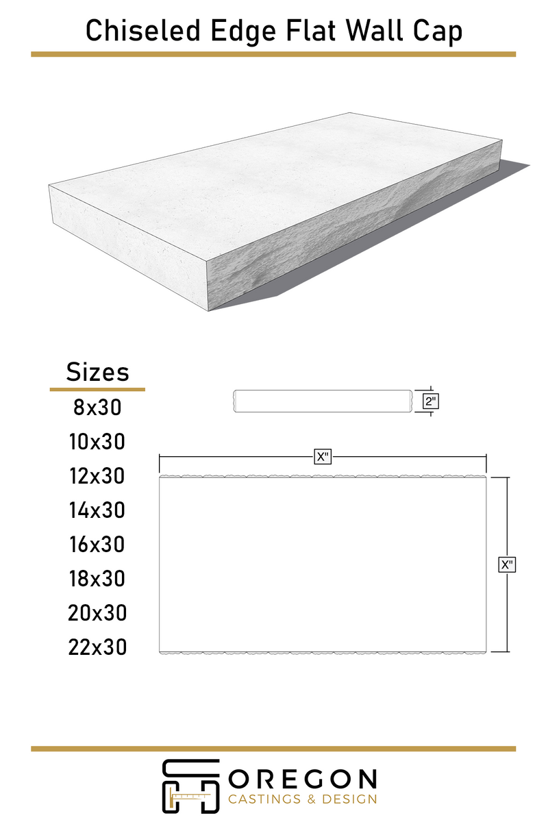 Exterior Chiseled Edge Flat Wall Caps