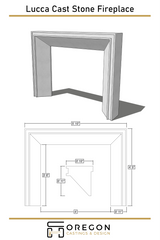 Lucca Cast Stone Fireplace Surround