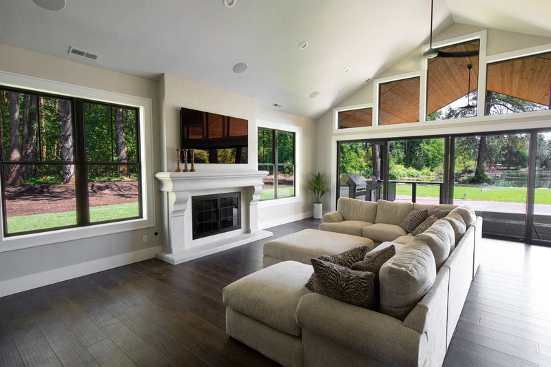 Petite Tuscan Cast Stone Fireplace