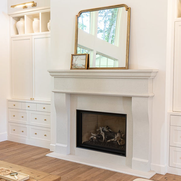 New French Cast Stone Fireplace