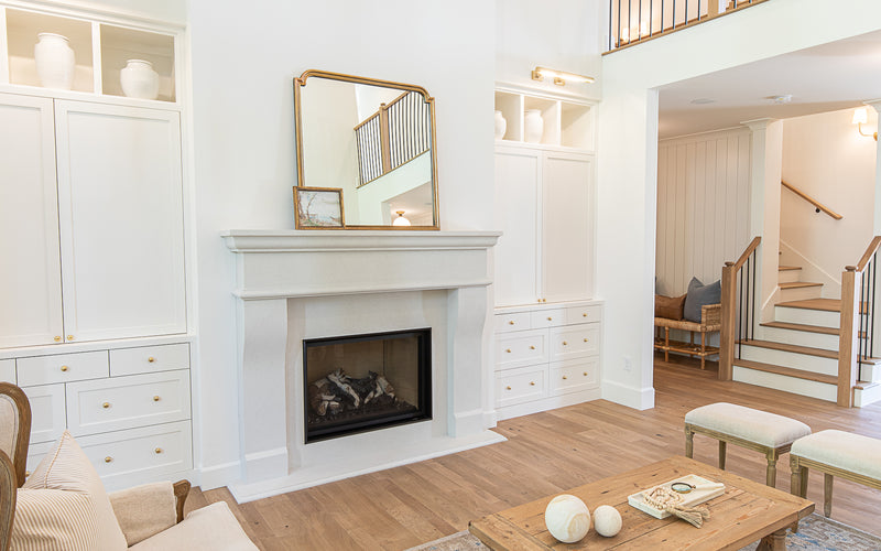 New French Cast Stone Fireplace