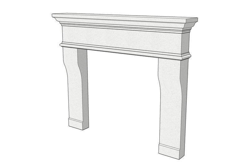 New French Cast Stone Fireplace