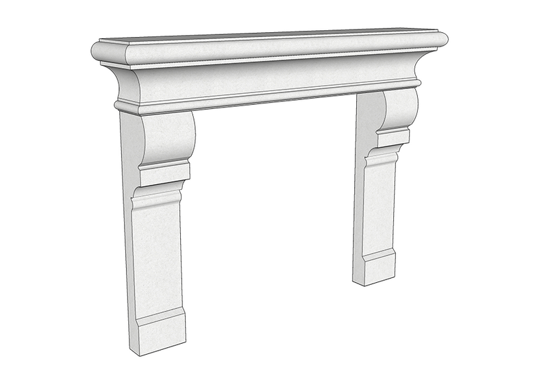 Petite Tuscan Cast Stone Fireplace