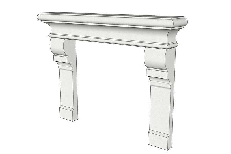 Petite Tuscan Cast Stone Fireplace